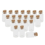 40Pcs 5+10ml Mini Cork Stoppers DIY Decoration Glass Bottle Wishing Vials