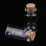 40Pcs 5+10ml Mini Cork Stoppers DIY Decoration Glass Bottle Wishing Vials