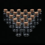 40Pcs 5+10ml Mini Cork Stoppers DIY Decoration Glass Bottle Wishing Vials