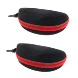 Maxbell Maxbell 2x Portable Zipper Spectacle Sunglass Eyeglass Case Box Storage Pouch Red