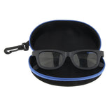 Maxbell Maxbell 2x Portable Zipper Spectacle Sunglass Eyeglass Case Box Storage Pouch Blue