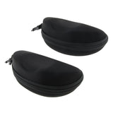 Maxbell Maxbell 2x Portable Zipper Spectacle Sunglass Eyeglass Case Box Storage Pouch Black