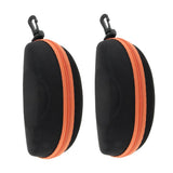 Maxbell Maxbell 2x Portable Zipper Spectacle Sunglass Eyeglass Case Box Storage Pouch Orange