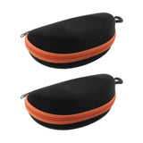 Maxbell Maxbell 2x Portable Zipper Spectacle Sunglass Eyeglass Case Box Storage Pouch Orange