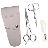 Maxbell Maxbell Nose Beard Mustache Scissors and Comb Set  for Men Women Care With Bag Gray