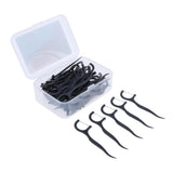 Maxbell Maxbell 50 Pieces Bamboo Charcoal Floss Flosser Toothpicks Stick Interdental Sticks