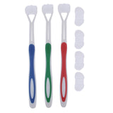 Maxbell Maxbell Pack of 3pcs, 3 Sided Deep Clean Whitening Soft Toothbrushes with 4 Brush Heads Replacement