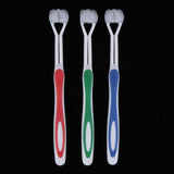 Maxbell Maxbell Pack of 3pcs, 3 Sided Deep Clean Whitening Soft Toothbrushes with 4 Brush Heads Replacement