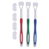 Maxbell Maxbell Pack of 3pcs, 3 Sided Deep Clean Whitening Soft Toothbrushes with 4 Brush Heads Replacement