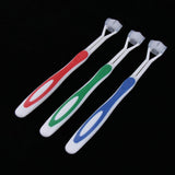 Maxbell Maxbell Pack of 3pcs, 3 Sided Deep Clean Whitening Soft Toothbrushes with 4 Brush Heads Replacement