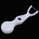 Maxbell Maxbell Reusable Interdental Brush Floss Holder Bar Wand with 30 Meter Floss White