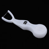Maxbell Maxbell Reusable Interdental Brush Floss Holder Bar Wand with 30 Meter Floss White