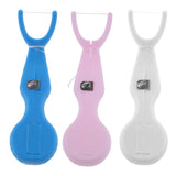 Maxbell Maxbell Reusable Interdental Brush Floss Holder Bar Wand with 30 Meter Floss White