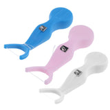 Maxbell Maxbell Reusable Interdental Brush Floss Holder Bar Wand with 30 Meter Floss White