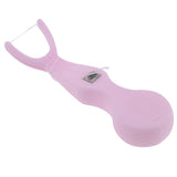 Maxbell Maxbell Reusable Interdental Brush Floss Holder Bar Wand with 30 Meter Floss Pink