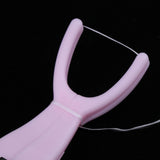 Maxbell Maxbell Reusable Interdental Brush Floss Holder Bar Wand with 30 Meter Floss Pink
