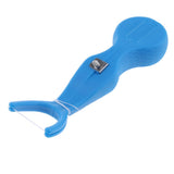 Maxbell Maxbell Reusable Interdental Brush Floss Holder Bar Wand with 30 Meter Floss Blue