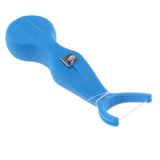 Maxbell Maxbell Reusable Interdental Brush Floss Holder Bar Wand with 30 Meter Floss Blue