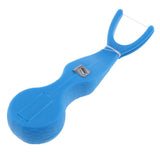 Maxbell Maxbell Reusable Interdental Brush Floss Holder Bar Wand with 30 Meter Floss Blue