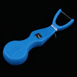 Maxbell Maxbell Reusable Interdental Brush Floss Holder Bar Wand with 30 Meter Floss Blue