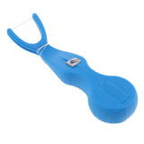 Maxbell Maxbell Reusable Interdental Brush Floss Holder Bar Wand with 30 Meter Floss Blue