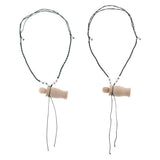 Maxbell Maxbell 2 Pcs Wooden Essential Oil Diffuser Necklace Aromatherapy Perfume Necklace