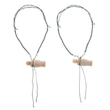 Maxbell Maxbell 2 Pcs Wooden Essential Oil Diffuser Necklace Aromatherapy Perfume Necklace