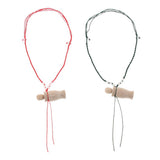 Maxbell Maxbell 2 Pcs Wooden Essential Oil Diffuser Necklace Aromatherapy Perfume Necklace