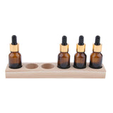 2 Pieces Wood Essential Oils Perfume Display Storage Organizer Holder Stand