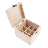 Maxbell Maxbell 9 Grids 10ml Wooden Essential Oil Storage Box Aromatherapy Organizer Case