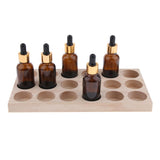 Maxbell Maxbell 18 Slots Essential Oil Holder Display Wooden Storage Case Tray Organizer
