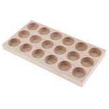 Maxbell Maxbell 18 Slots Essential Oil Holder Display Wooden Storage Case Tray Organizer
