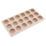 Maxbell Maxbell 18 Slots Essential Oil Holder Display Wooden Storage Case Tray Organizer