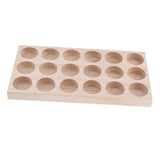 Maxbell Maxbell 18 Slots Essential Oil Holder Display Wooden Storage Case Tray Organizer