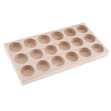 Maxbell Maxbell 18 Slots Essential Oil Holder Display Wooden Storage Case Tray Organizer