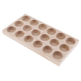 Maxbell Maxbell 18 Slots Essential Oil Holder Display Wooden Storage Case Tray Organizer