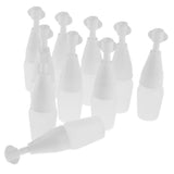 Maxbell Maxbell 10 Pcs 5/10ml White Plastic Empty Squeezable Dropper Bottles Refillable 5ml