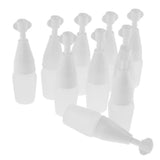 Maxbell Maxbell 10 Pcs 5/10ml White Plastic Empty Squeezable Dropper Bottles Refillable 5ml