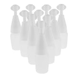 Maxbell Maxbell 10 Pcs 5/10ml White Plastic Empty Squeezable Dropper Bottles Refillable 5ml