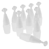 Maxbell Maxbell 10 Pcs 5/10ml White Plastic Empty Squeezable Dropper Bottles Refillable 5ml