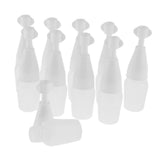 Maxbell Maxbell 10 Pcs 5/10ml White Plastic Empty Squeezable Dropper Bottles Refillable 5ml