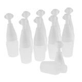 Maxbell Maxbell 10 Pcs 5/10ml White Plastic Empty Squeezable Dropper Bottles Refillable 5ml