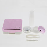 Maxbell Mini Simple Contact Lens Travel Case Box Container With Mirror Rose Red