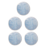Maxbell Maxbell 5 Pieces 8cm Reusable Round Bamboo Cotton Facial Makeup Remover Pads Blue