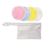 Maxbell Maxbell 5 Pieces 8cm Reusable Round Bamboo Cotton Facial Makeup Remover Pads Blue