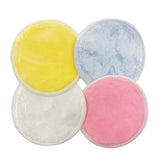 Maxbell Maxbell 5 Pieces 8cm Reusable Round Bamboo Cotton Facial Makeup Remover Pads Blue