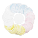 Maxbell Maxbell 5 Pieces 8cm Reusable Round Bamboo Cotton Facial Makeup Remover Pads Blue