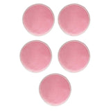 Maxbell Maxbell 5 Pieces 8cm Reusable Round Bamboo Cotton Facial Makeup Remover Pads Pink