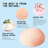 Maxbell Maxbell Konjac Facial Exfoliating Sponges Natural Face Wash Cleaning Puff Pink