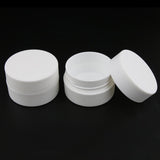 Maxbell 2X 2Layers Cream Jar Bottle Round Empty PP Plastic Cosmetic Containers White